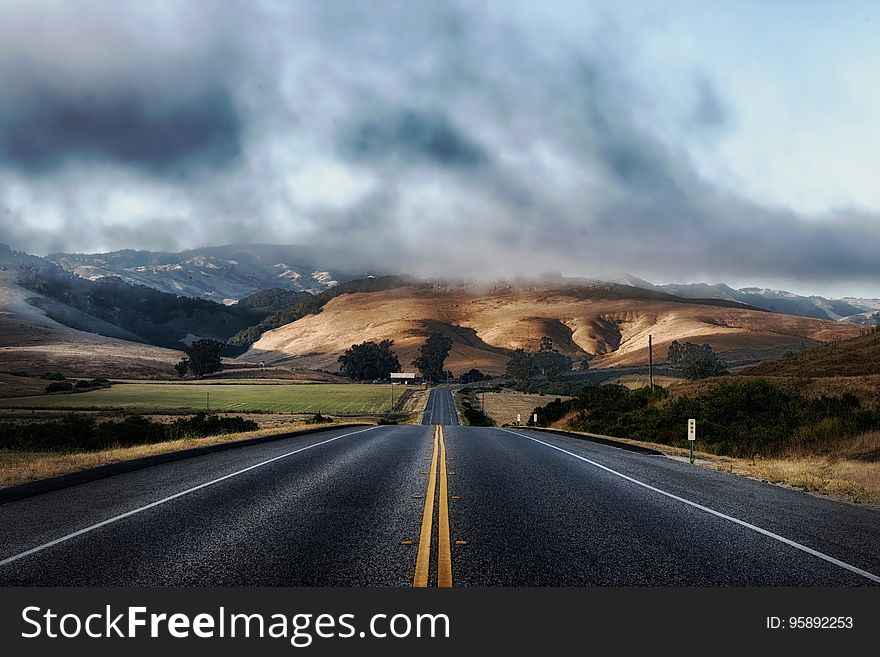 Road, Highland, Sky, Cloud