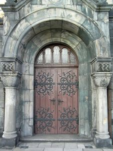 Entrance To An Evangelical Church Stock Photo Entrance To An Evangelical Church Stock Photo