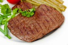 Fresh Sirloin Strip Steak With Vegetables Royalty Free Stock Photo Fresh Sirloin Strip Steak With Vegetables Royalty Free Stock Photo