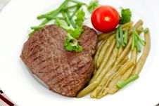 Fresh Sirloin Strip Steak With Vegetables Royalty Free Stock Photo Fresh Sirloin Strip Steak With Vegetables Royalty Free Stock Photo
