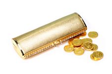 Purse With Coins Royalty Free Stock Photos