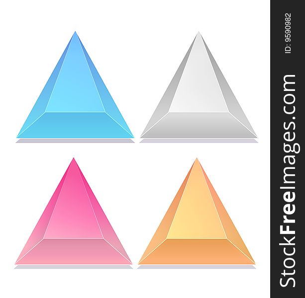 Triangular iconsbutton, triangular icons