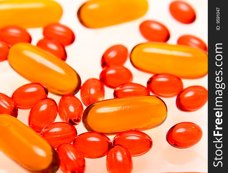 Medicine capsules background