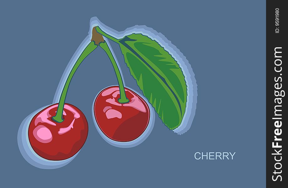 Ripe reds cherry foliage leaf