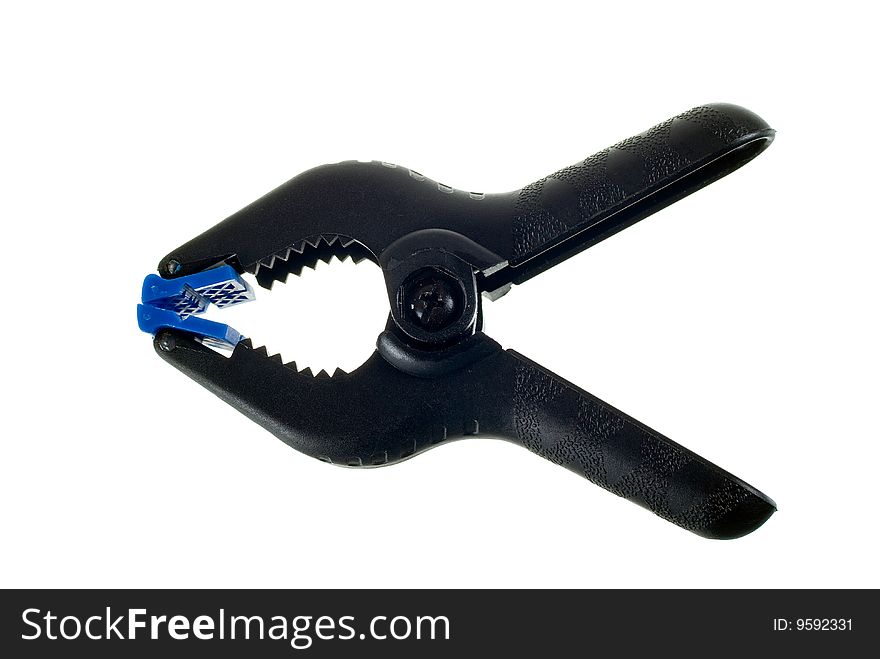 Carpenter clamp joiner tool, isolated on the white background