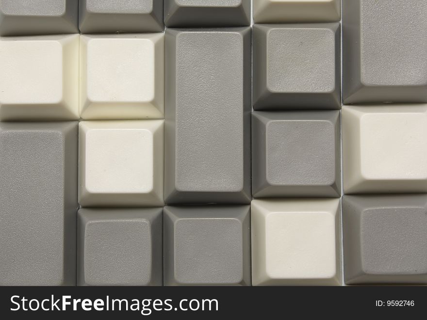 Abstract background from empty computer buttons white and gray colors.