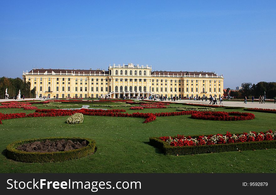 Schonbrunn Palace in Vienne, Austria