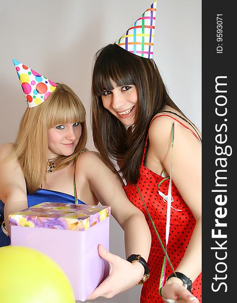 Two Woman Celebrating Birthday