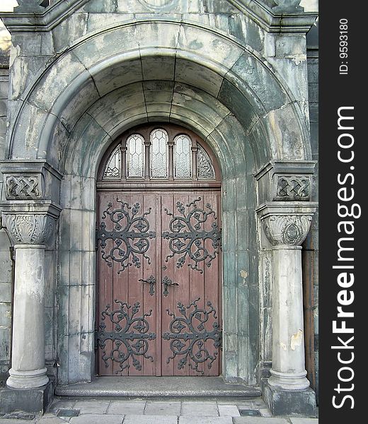 Entrance to an evangelical church in Poland (Tarnowskie Gory)