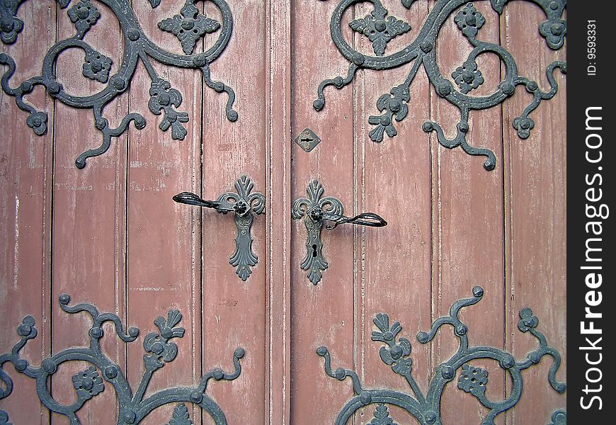 Decorative door evangelical church (Poland). Decorative door evangelical church (Poland)