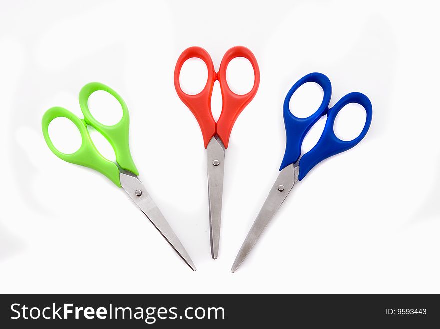 Scissors  tools stainless scissors on white background