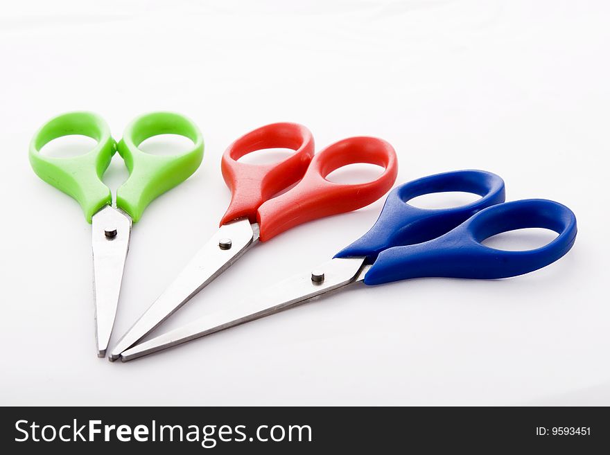 Scissors  tools stainless scissors on white background