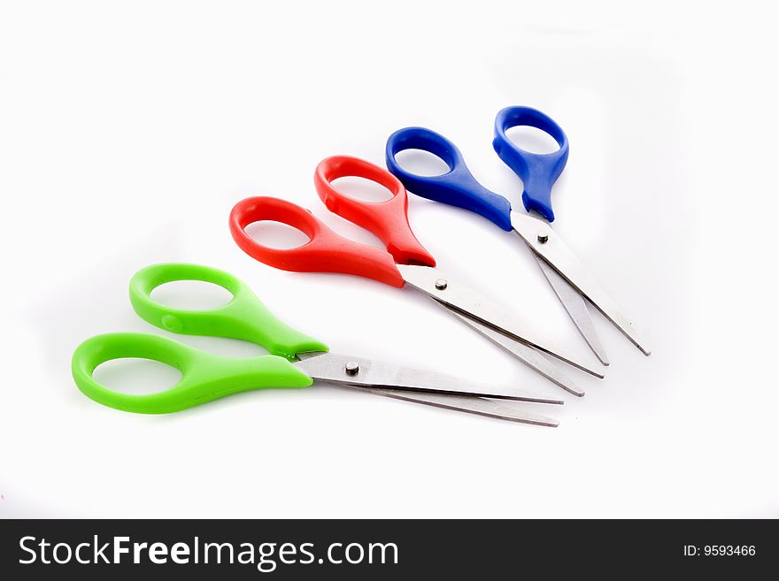 Scissors  tools stainless scissors on white background