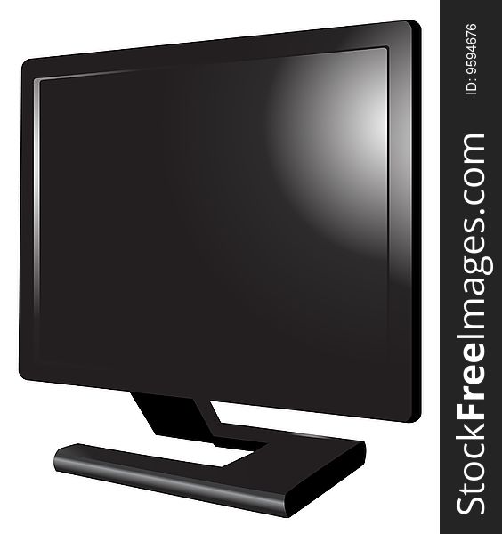 Vector blank LCD screen illustration