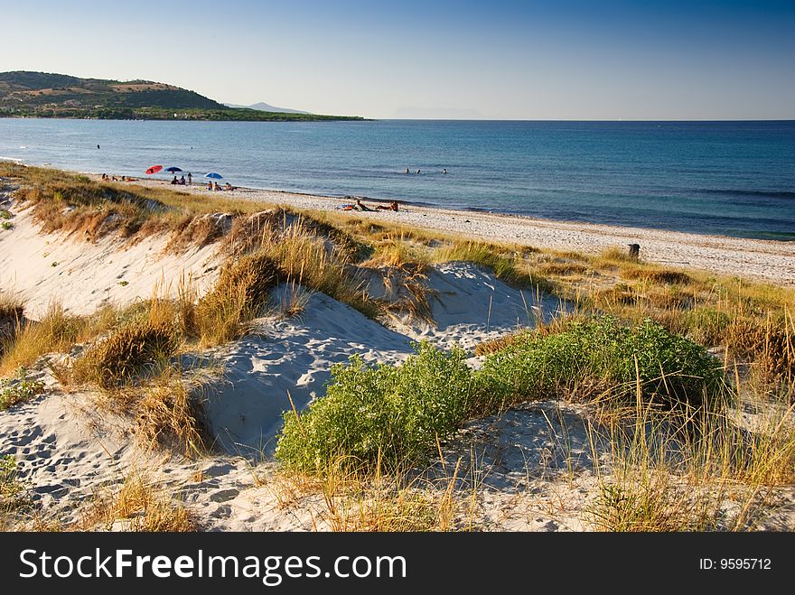 Sardinian Beach In Italy