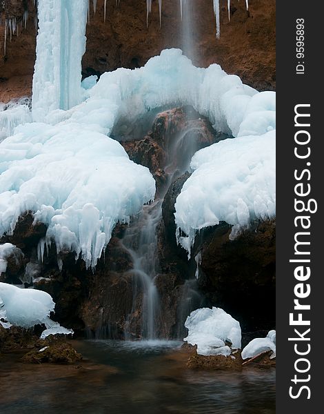 Frozen Waterfall. This foto make in Hungary