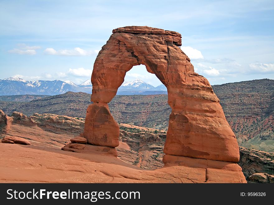 Delicate Arch at Arches National Park in Utah.