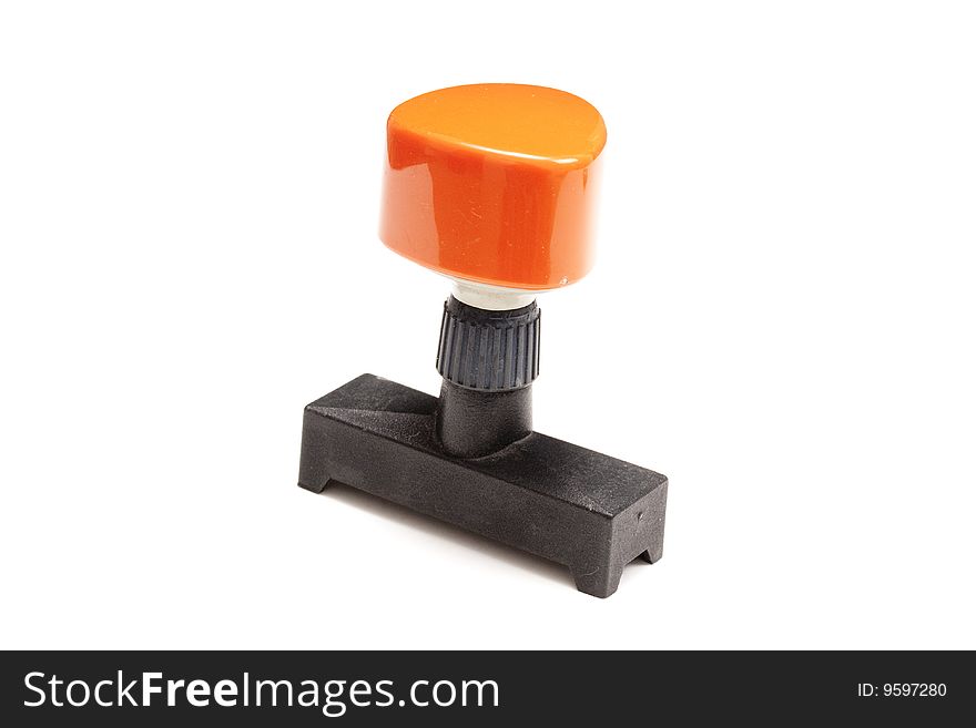 Rubber stamp isolated on white
