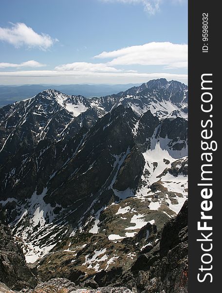 Amazing mountains (High Tatra, Slovakia). Picture taken from Lomnicky peak