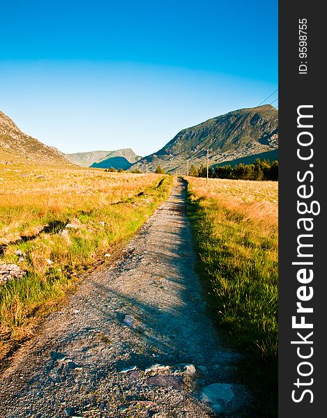 Path in the welsh mountains by the side of Tryfan. Path in the welsh mountains by the side of Tryfan