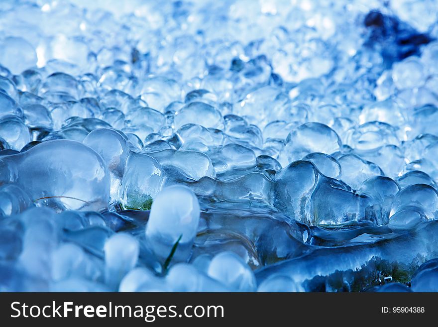 Water, Blue, Drop, Freezing