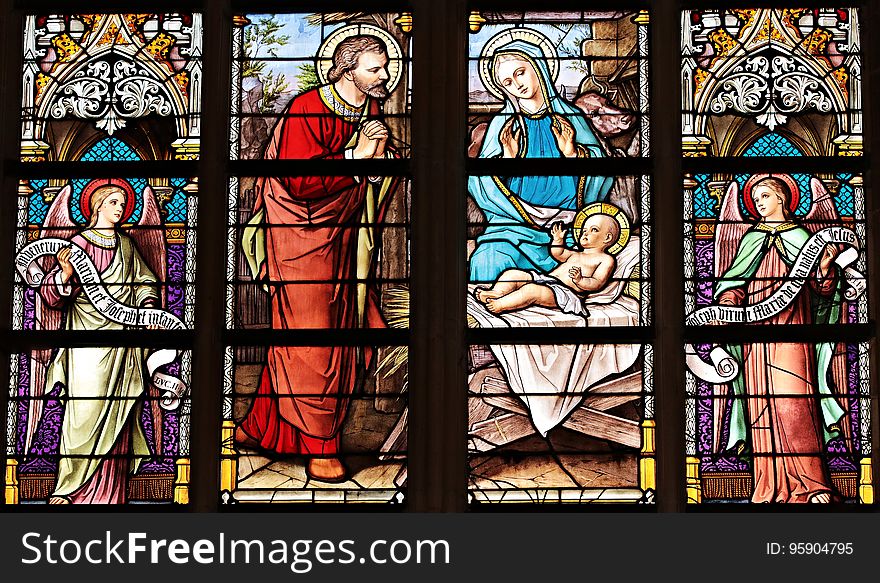 Stained Glass, Window, Glass, Material