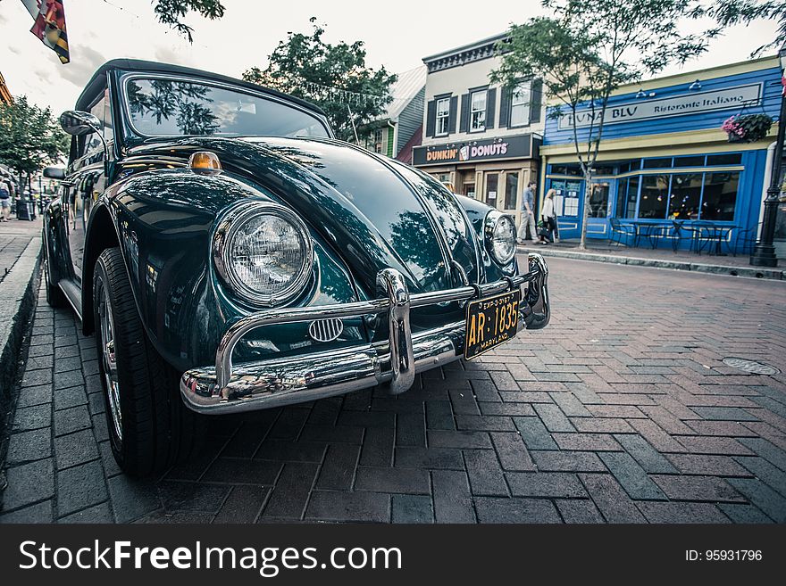 Vintage Car On Streets Of Annapolis, Maryland