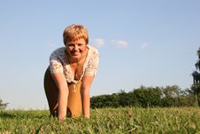 Girl All Fours Royalty Free Stock Photos Girl All Fours Royalty Free Stock Photos