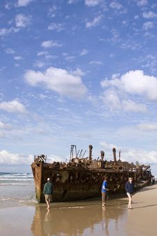 Maheno Ship Wreck On Fraser Island Stock Photo Maheno Ship Wreck On Fraser Island Stock Photo