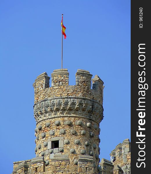 A flag on a tower