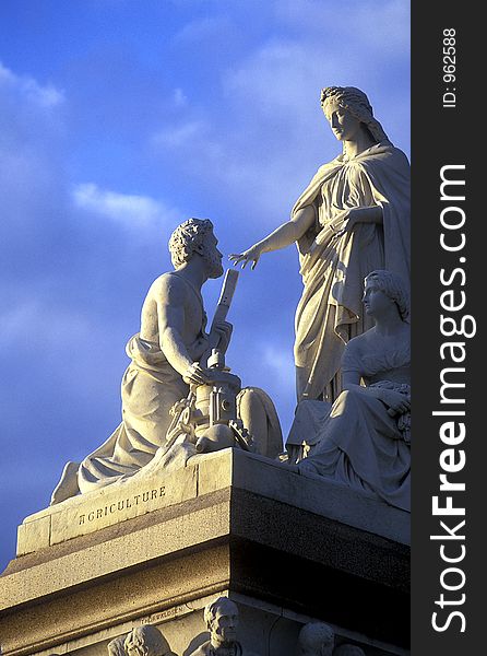 Part of the Prince Albert Memorial near the Albert Hall, Hyde Park, London