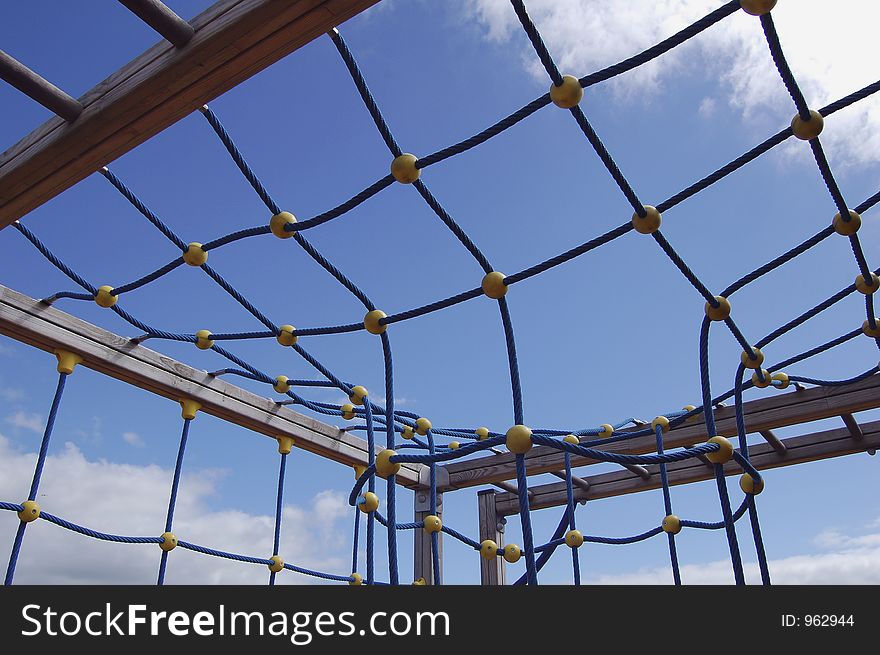 Section of a Childrens Climbing Frame. Section of a Childrens Climbing Frame
