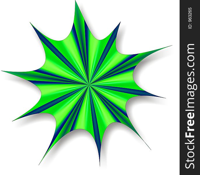 An illustration of a drawn splat with a blue and green acid colored splat. Splat illustration. Green blue splat. Spikey splat. infinity splat. blue and green splat. splat with white background. isolated splats. splats with shadow