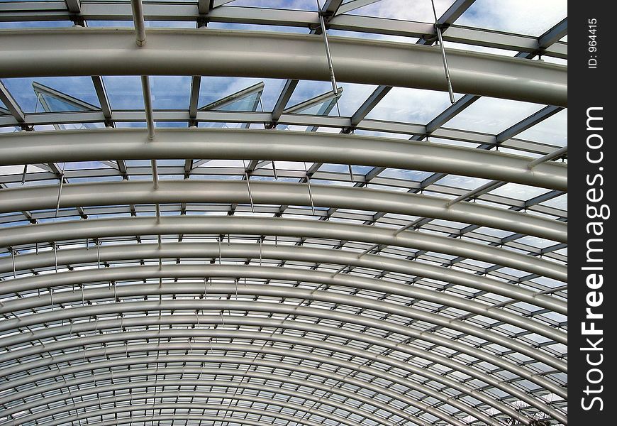 The roof of the national botanical garden of wales greenhouse. The roof of the national botanical garden of wales greenhouse