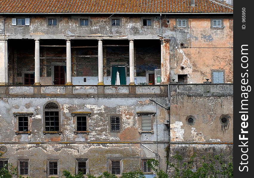 An old palace in the small village near viterbo (lazio-italy). An old palace in the small village near viterbo (lazio-italy)