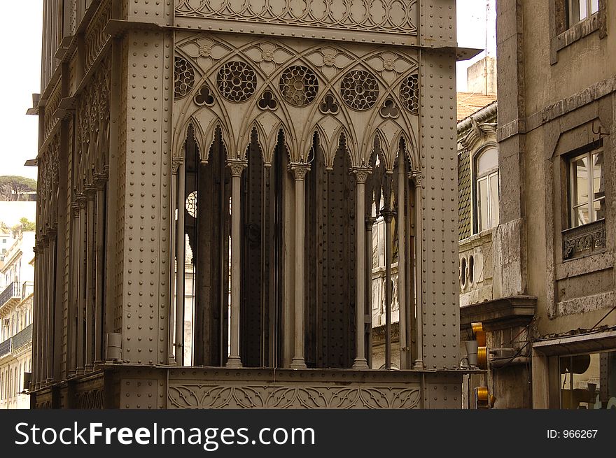 Santa Justa Elevator In Lisbon