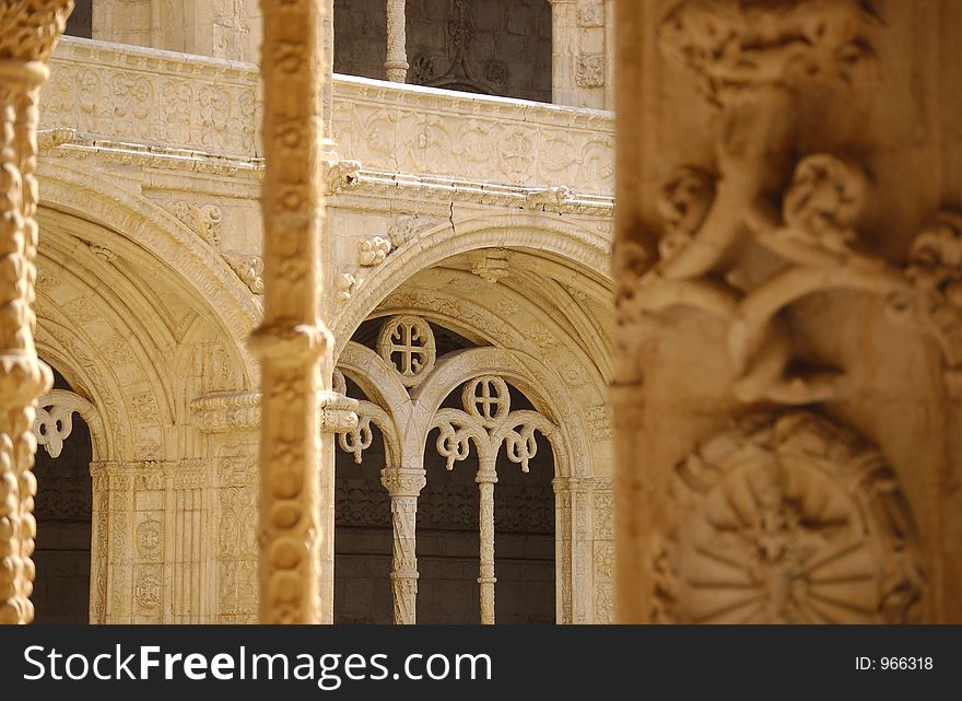 Arcs in monastery of jeronimos in belem, lisbon