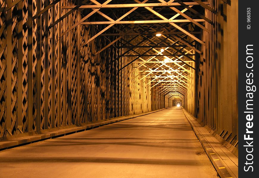 Iron Bridge At Night