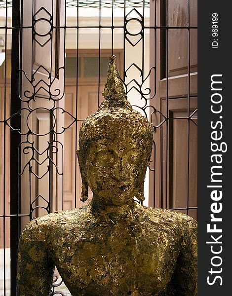 A gold Buddha in Bangkok. A gold Buddha in Bangkok