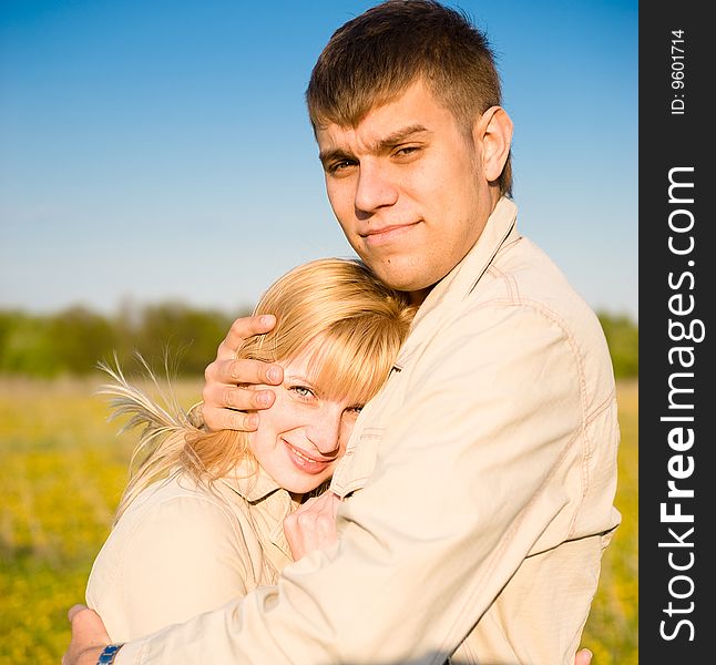 Portrait of a happy young couple