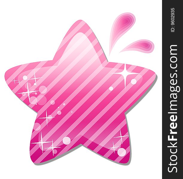 Isolate purple star,banner,