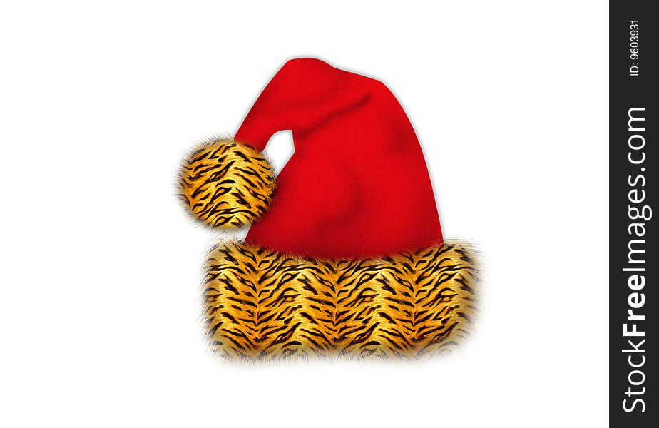 There is New Year's cap with tiger fur