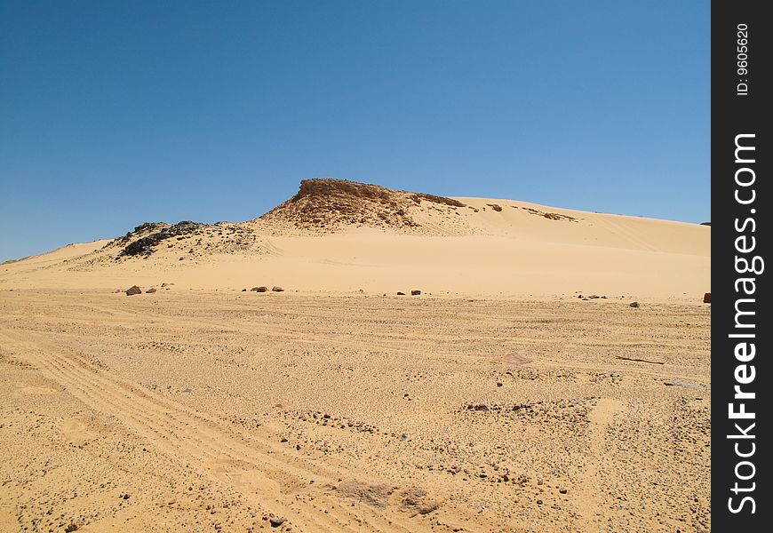 Landscape of the desert in Egypt