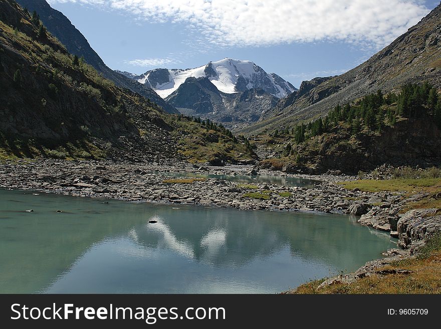 Water, Mountains And The Sky.