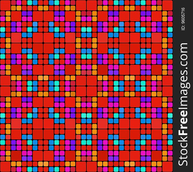 Red Squares Pattern