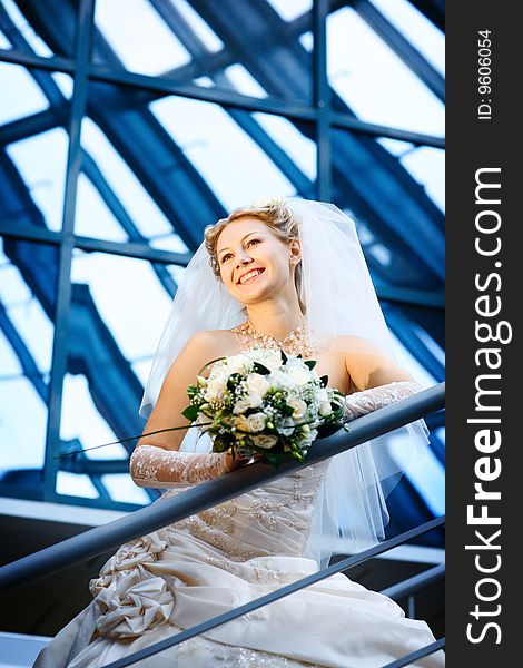 Bride under the glass ceiling. Bride under the glass ceiling