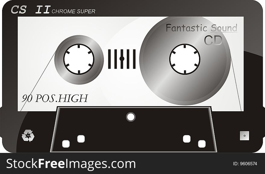 Audio music cassete vector illustration. Audio music cassete vector illustration