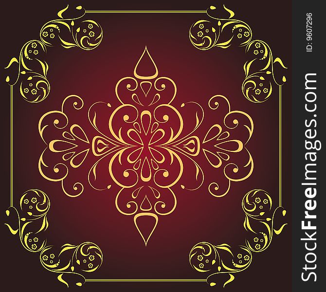 Abstract floral ornament for design (vector)
