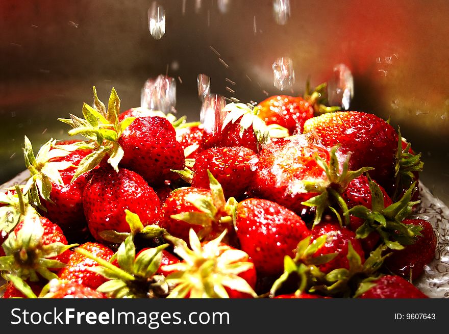 Fresh summer strawberry on colored background. Fresh summer strawberry on colored background