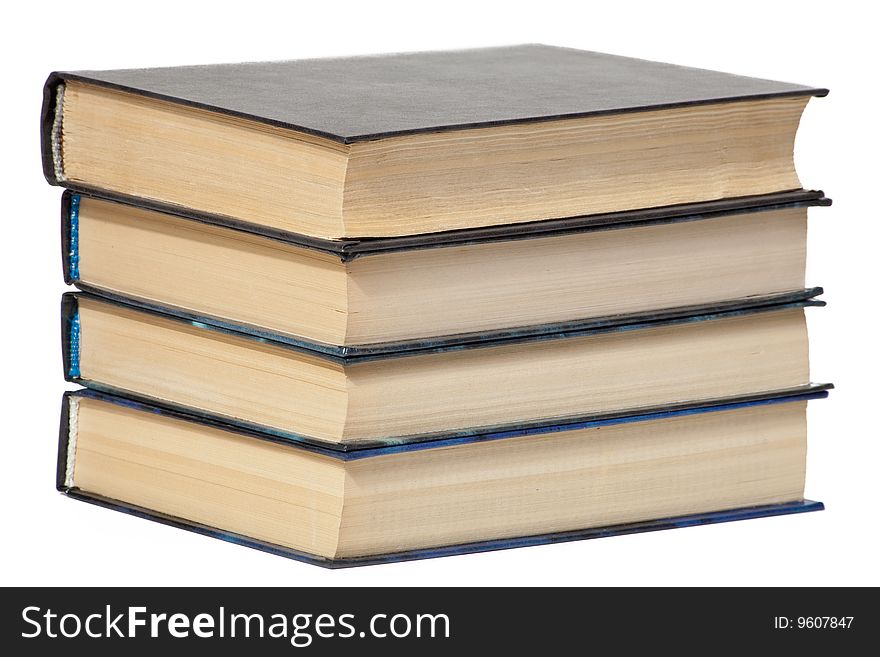 Pile of books isolated on a white background